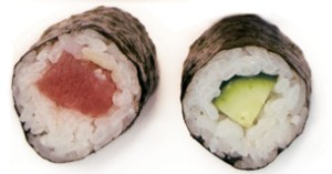 Makizushi of Tuna and Cucumber