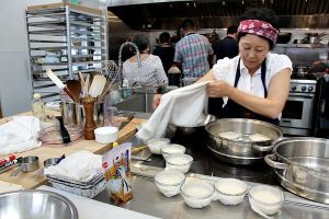 Steamed cups of silken tofu